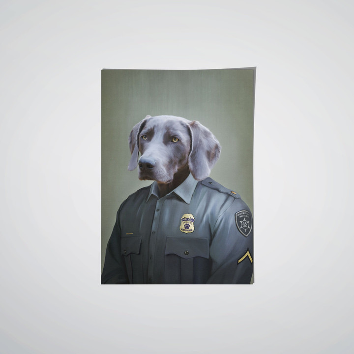 The Male Police Officer - Custom Pet Poster