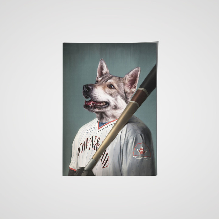 The Baseball Player - Custom Pet Poster