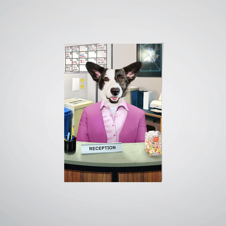 The Recepawnist - Custom Pet Poster