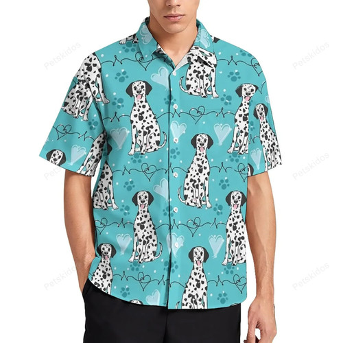 Dalmatian Print Hawaiian Casual Shirt