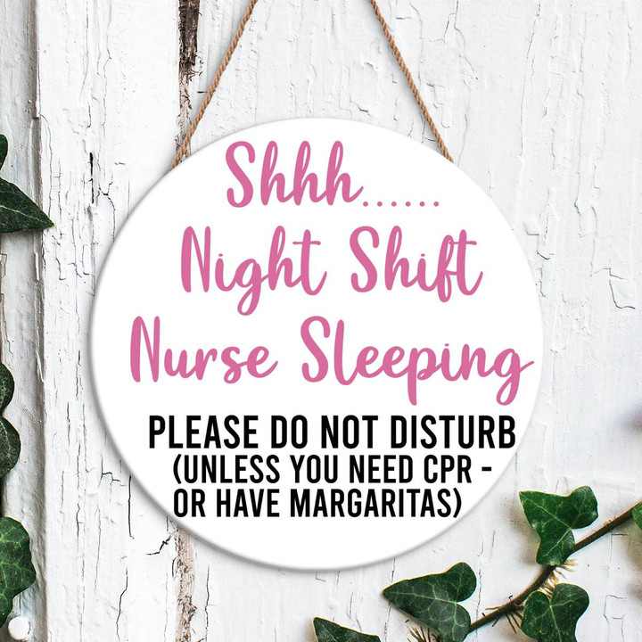 Nurse Sleeping Door Sign