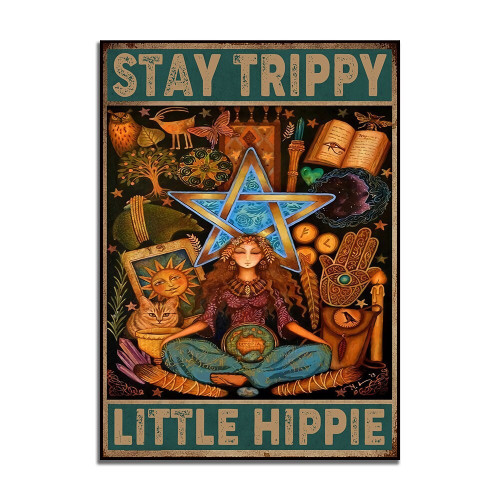Stay Trippie Little Hippie Poster, Hippie Girl Poster, Hippie Soul, Girl I'm Enough Vintage Poster, Hippie Girl Vintage Art