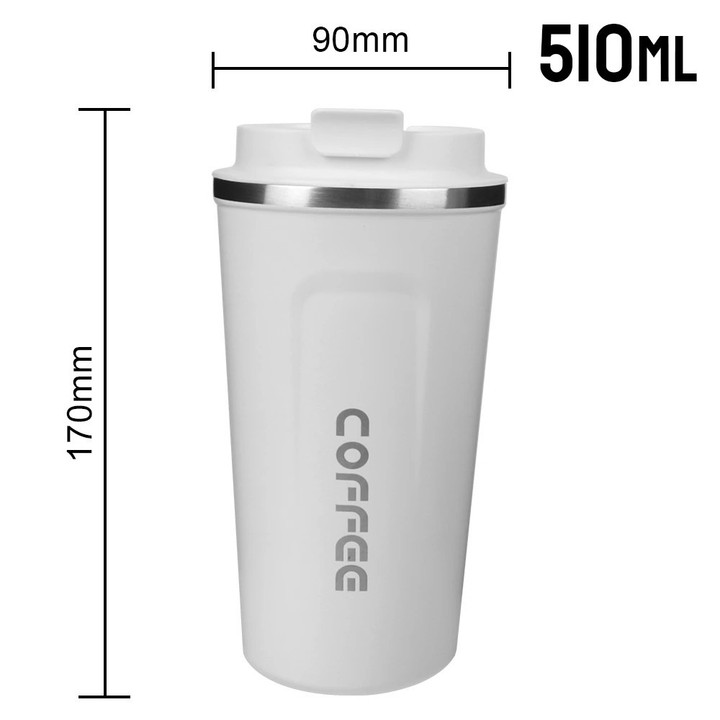 Thermo Cafe Car Thermos Mug for Tea Water Coffee Leak_Proof Travel Thermo Cup Coffee Mug 380/510ML Double Stainless Steel