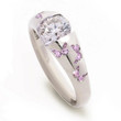 Fashion Women Rhinestone Inlaid Butterfly Finger Ring Wedding Party Jewelry