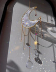 Hanging moon glass crystal suncatche