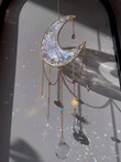 Hanging moon glass crystal suncatche