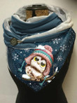 Winter Owl 3D Printed Casual Scarf and Shawl for Women