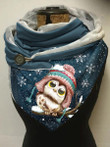 Winter Owl 3D Printed Casual Scarf and Shawl for Women