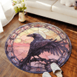 Raven Round Carpet Floor Mats