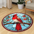 Cardinal Bird Round Carpet Floor Mats