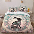 Rabbit Mandala Bedding Set