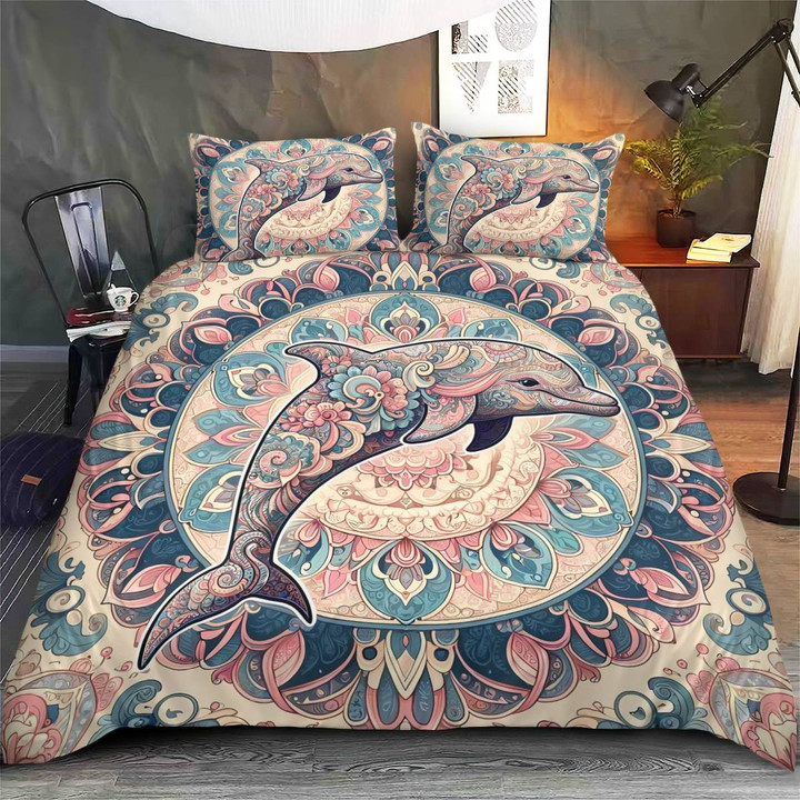 Dolphin Mandala Bedding Set