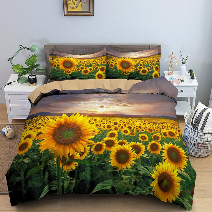Black Sunflowers Comforter Set King Size Black Yellow Comforter Yellow Flowers