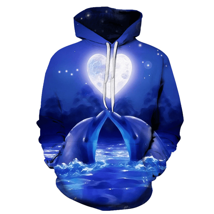 Dolphin hoodie unisex 3D Sweatshirt Fashion Casual