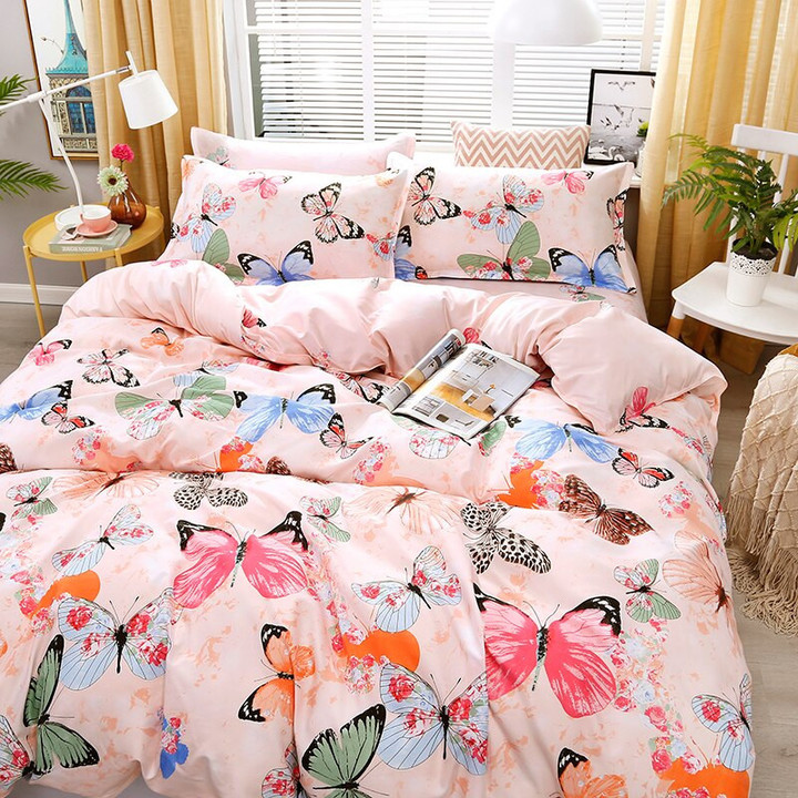 Butterfly New Pink Bedding Set High Quality