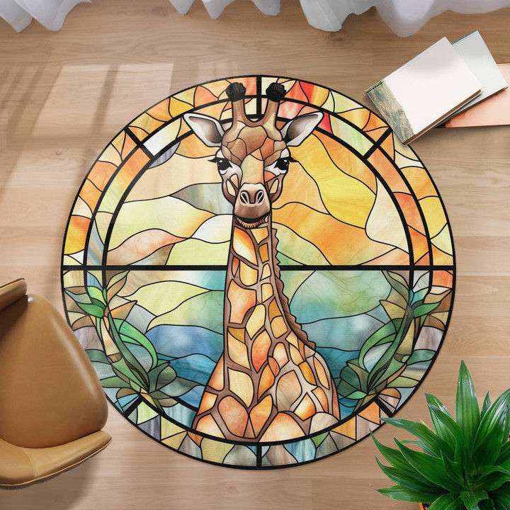 Giraffe Round Carpet Floor Mats