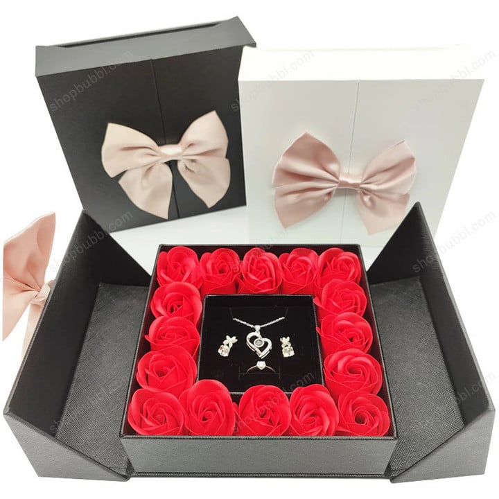 Valentines Day Rose Gifts Box for Mom Teen Girls Womens Girlfriend