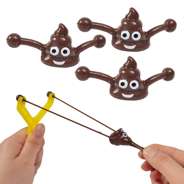 This is a Discount for you - Funny Poop Toy Slingshot Fake Poop Antistress Gadget Aldult Vent Novelty Children's Adult Toy Children Sticky Stool Toy