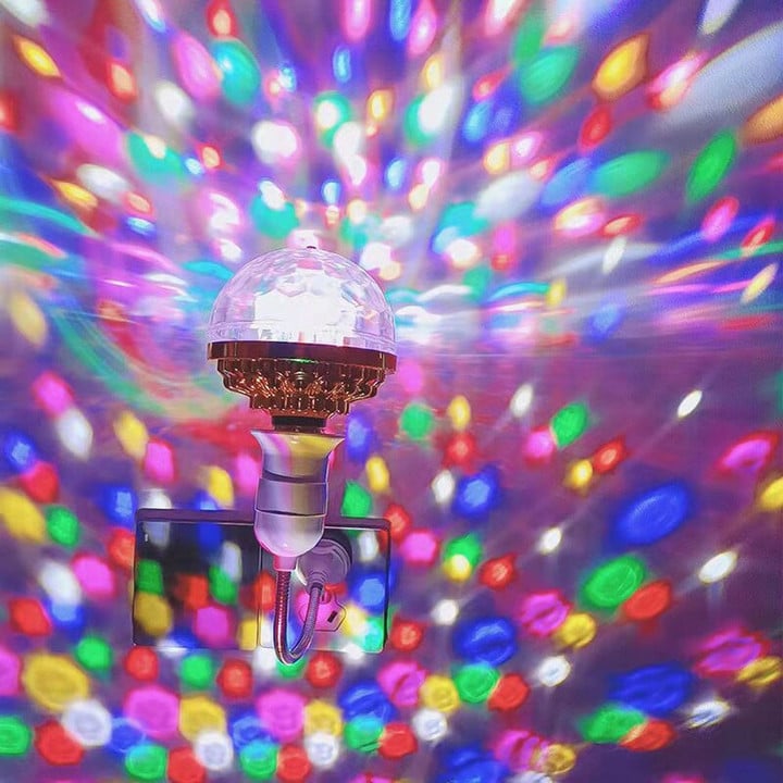 This is a Discount for you - Colorful Rotating Lamp Magic Ball Bulb Dj Disco Ball Household KTV Flash Indoor Room Color Lamp Bounty Stage Lamp