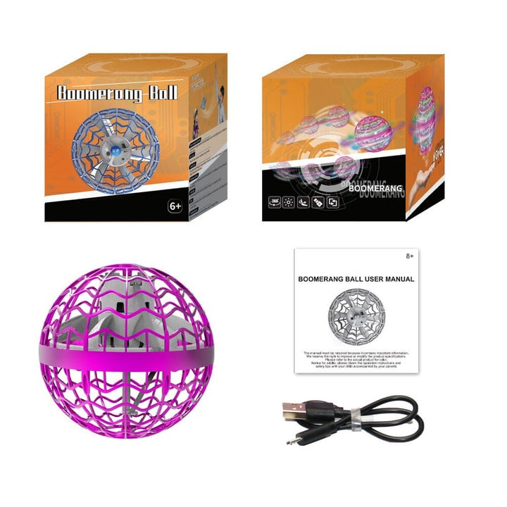 This is a Discount for you - Flying Ball Boomerang Flyorb Magic with LED Lights Stress Release Flying Spinner Fidget Toys Kids Family Gifts