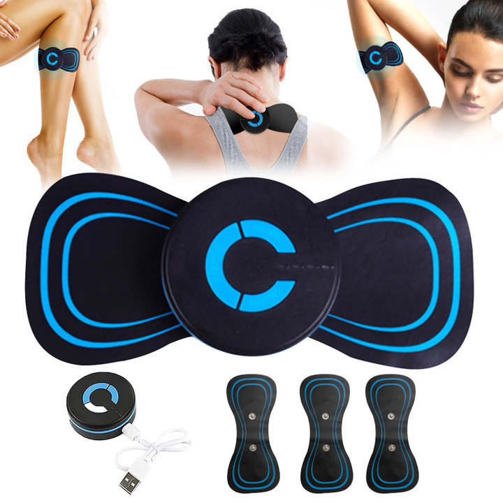 This is a Discount for you - Portable Neck Massager Mini Electric Convenient Intelligent Cervical Massage Stickers Meridian Massager Muscle Relief Pain