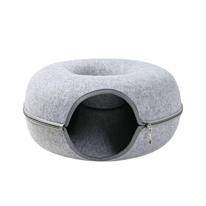 -43% Discount for you - Donut Cat Bed Pet Cat Tunnel Interactive Game Toy Cat Bed Dual-use Indoor Toy Kitten Sports Equipment Cat Training Toy Cat House