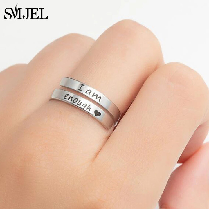 -50% DISCOUNT FOR YOU - I Am Enough Ring for Women And Men