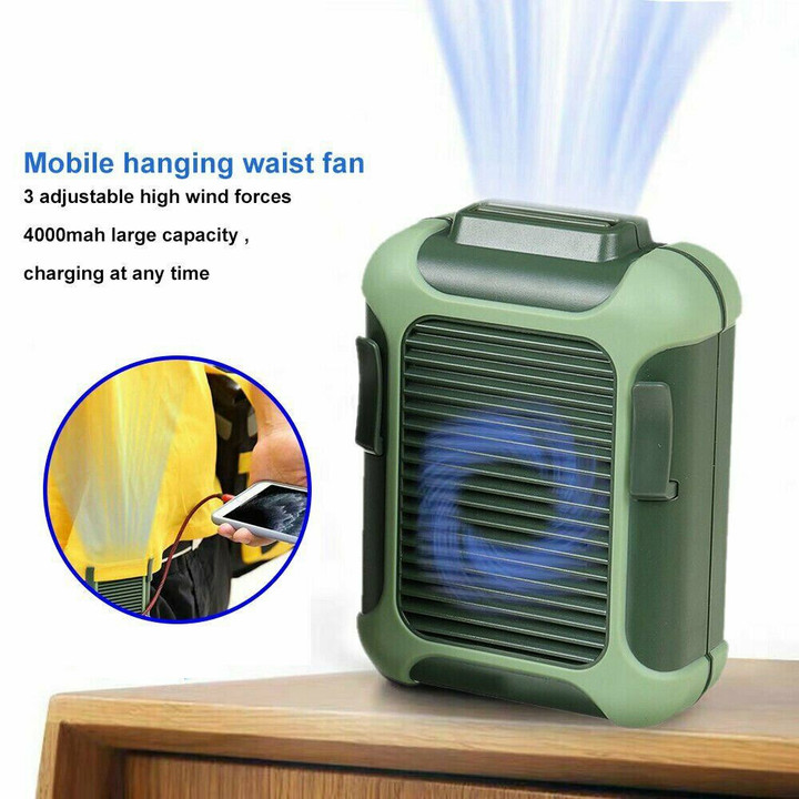 This is a Discount for you - Portable Personal Clip On Belt Fan And Charger