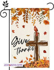 Christian Cross Thanksgiving Garden Flag 12x18 inch Double-side Burlap