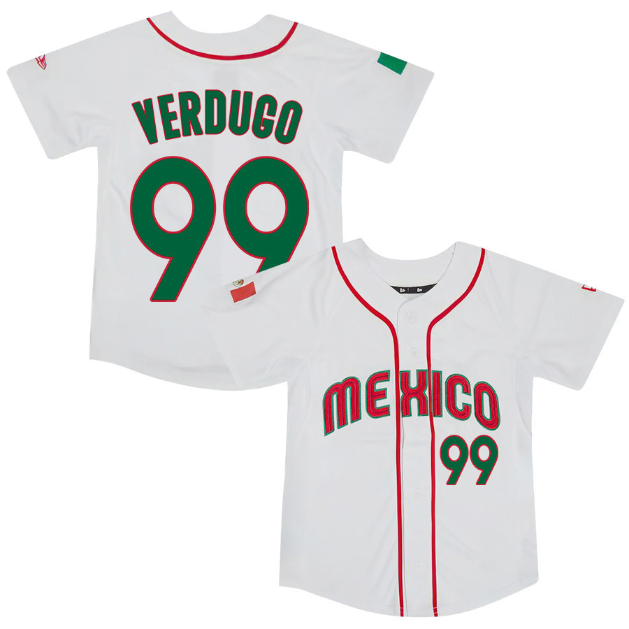 Alex Verdugo 99 Mexico Baseball 2023 World Baseball Classic Jersey W