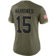 Patrick Mahomes Kansas City Chiefs Women's 2022 Salute To Service Limited Jersey - Olive