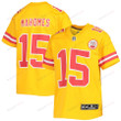 Patrick Mahomes 15 Kansas City Chiefs Youth Inverted Team Game Jersey - Gold