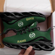Colorado State Rams Logo Pattern 3D Max Soul Sneaker Shoes In Green
