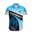 Olympique Marseille Short Sleeve Curved Hawaiian Shirt