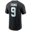 Bryce Young 9 Carolina Panthers 2023 Draft First Round Pick Player Name & Number T-Shirt - Black