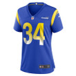 Tanner Ingle 34 Los Angeles Rams Game Women Jersey - Royal