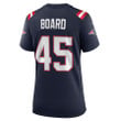 Chris Board 45 New England Patriots Game Women Jersey - Navy