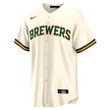 Sal Frelick 10 Milwaukee Brewers Home Men Jersey - Cream