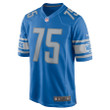 Colby Sorsdal 75 Detroit Lions Men's Team Game Jersey - Blue