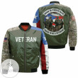 Born In Puerto Rico Proud To Be A Veteran Bomber Jacket 3D Printed - Camouflage