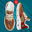 San Francisco 49ers Golden Pattern Custom Name 3D Max Soul Sneaker Shoes