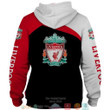 Liverpool FC Custom Name Red Black 3D Printed Pullover Hoodie