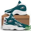 Philadelphia Eagles White Air Jordan 13 Shoes Printing Sneakers