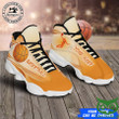Basketball Player Orange And White Custom Name Air Jordan 13 Shoes Sneakers