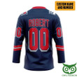 New York Rangers Artemi Panarin Reverse Retro Custom Text Number Hockey Jersey - Navy