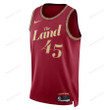 Donovan Mitchell 45 Cleveland Cavaliers 2023/24 City Edition Swingman Jersey - Wine