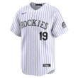 Charlie Blackmon 19 Colorado Rockies Home Limited Player Men Jersey - White