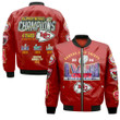 Kansas City Chiefs 4 Times Champions Super Bowl LVIII Printed Bomber Jacket - Red