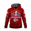 Kansas City Chiefs 4 Times Champions Super Bowl LVIII All Over Printed Pullover Hoodie - Red