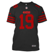 Deebo Samuel 19 San Francisco 49ers All Over Print T-shirt - Black